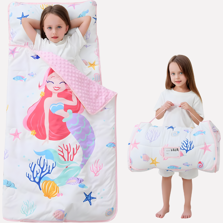 Tappetino per sonnellino per bambini con cuscino e coperta