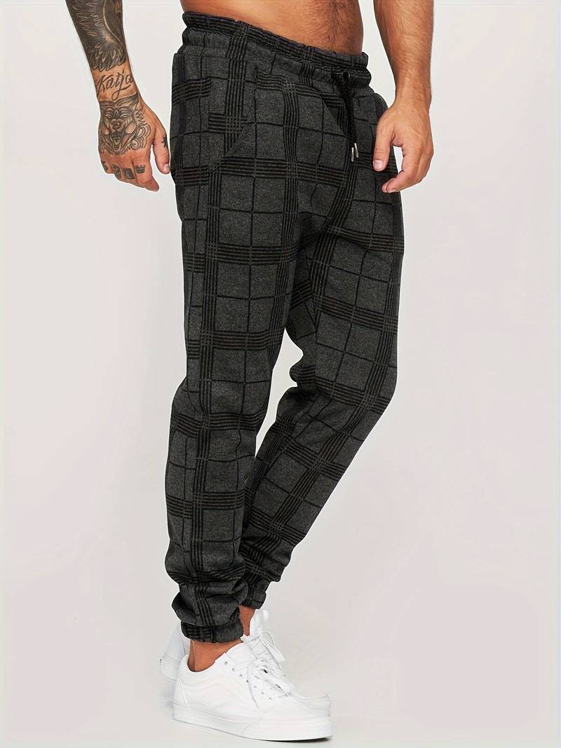 UrbanFit – Pantaloni da jogging slim fit a quadri da uomo