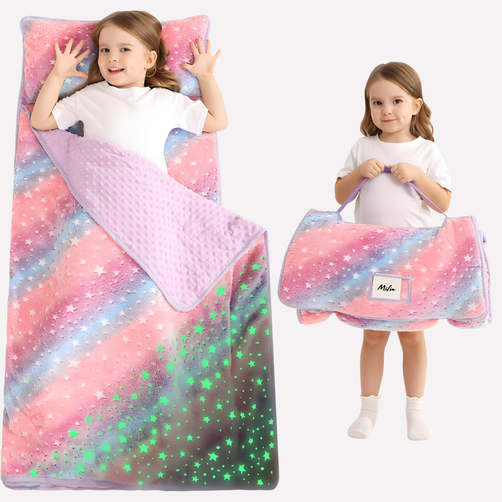 Tappetino per sonnellino per bambini con cuscino e coperta