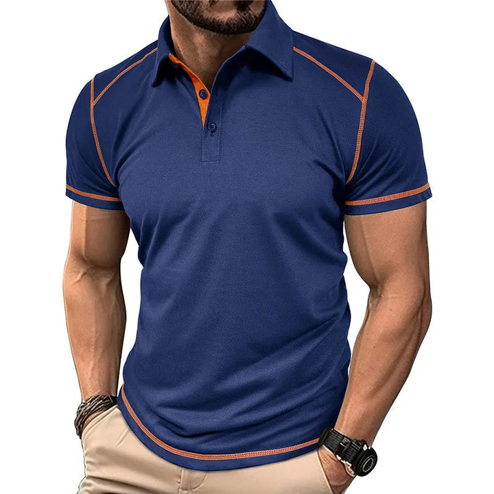 Polo da uomo a blocchi di colore – Design classico e comfort quotidiano