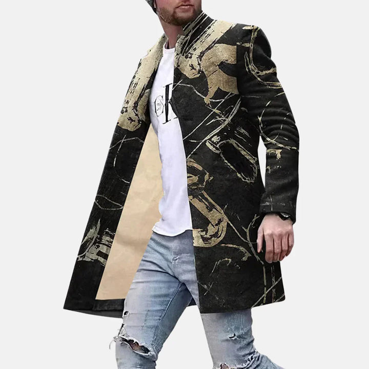 Cappotto con stampa street – Giacca da uomo casual e regolabile