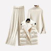 Maglia a Collo Alto da Donna, Pantaloni e Gilet Imbottito