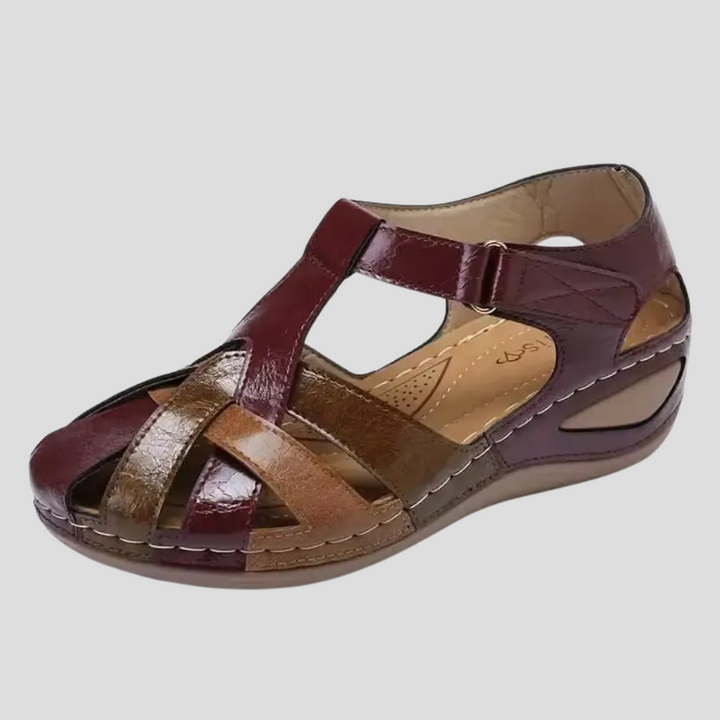 Sandali da donna in pelle con supporto plantare per il massimo comfort