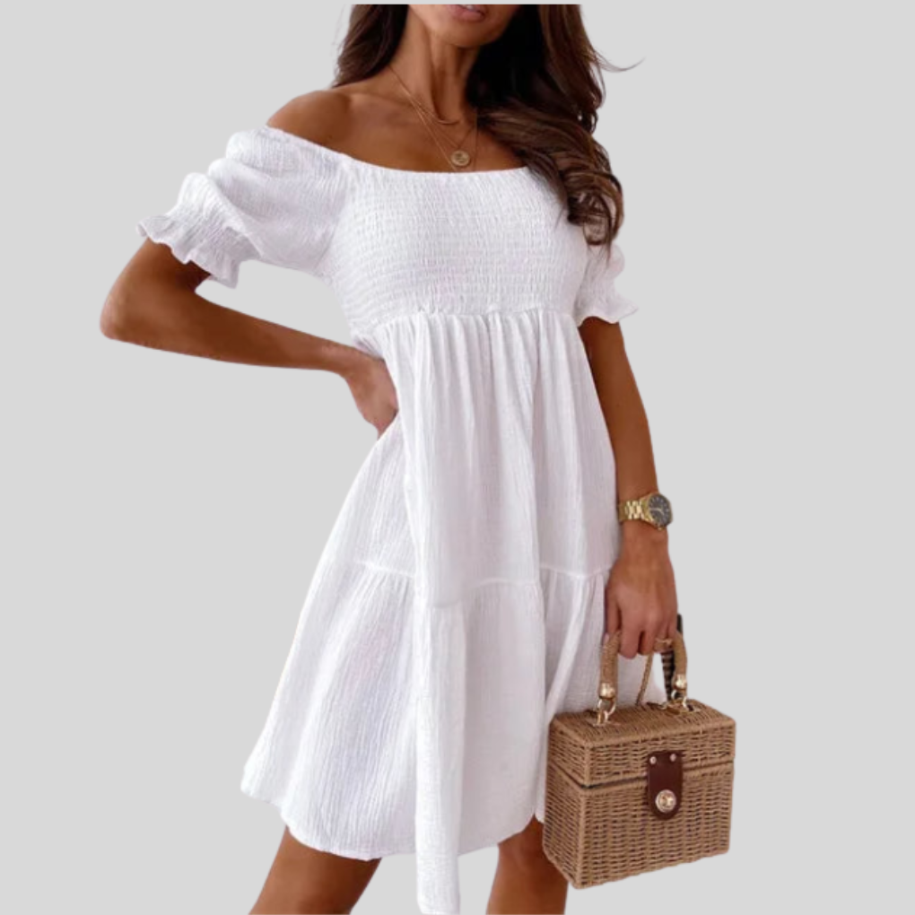Abito Mini Elegante a Spalla Scoperta per l'Estate