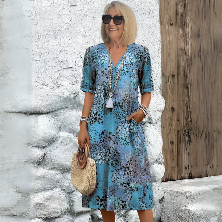 Abito Midi Soft V‑Neck da Donna