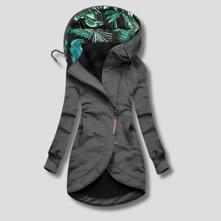 Giacca Zip-Up Stylish con Cappuccio per Donne