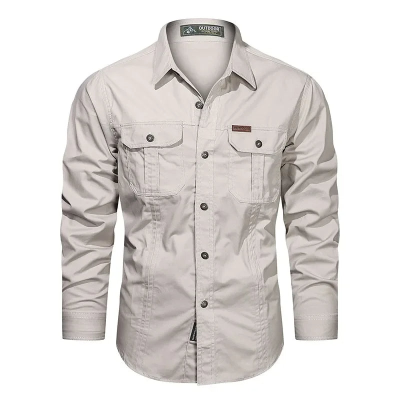 Camicia Uomo Utility Pocket Button-Up