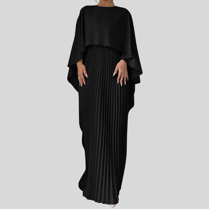 Abito Maxi a Manica Batwing – Silhouette Fluida