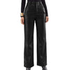 Pantaloni in pelle a vita alta SleekEdge da donna