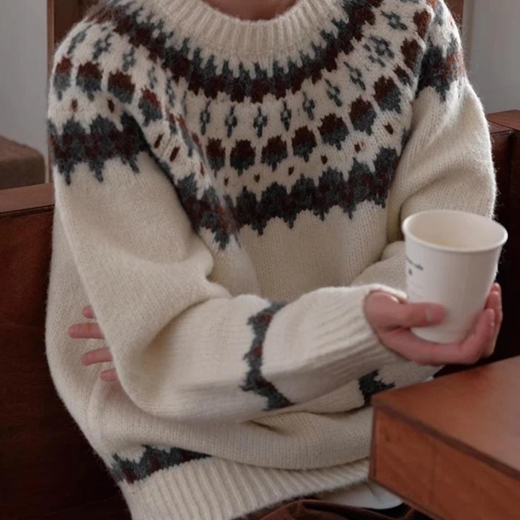 Maglione Vintage da Uomo con Collo Crew – Stile Retro