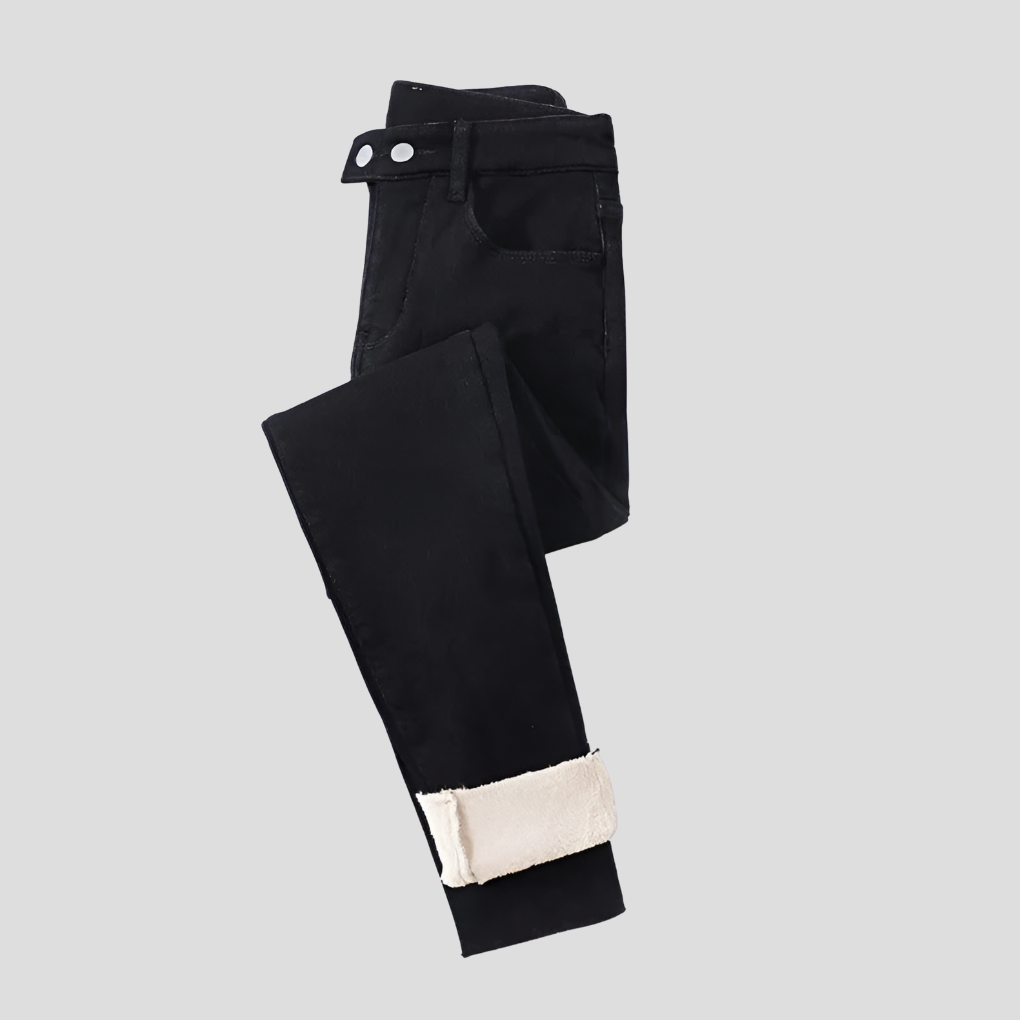 Pantaloni Invernali Alti Invita Donne Foderati per Giorni Freddi