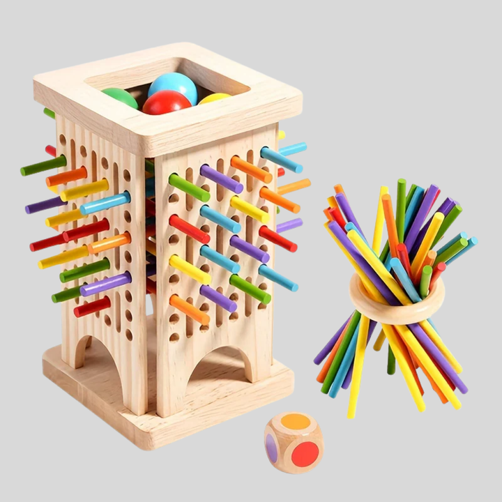 Gioco di Stecche in Legno Tre in Uno