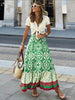 Elegante gonna lunga a fiori con elastico in vita
