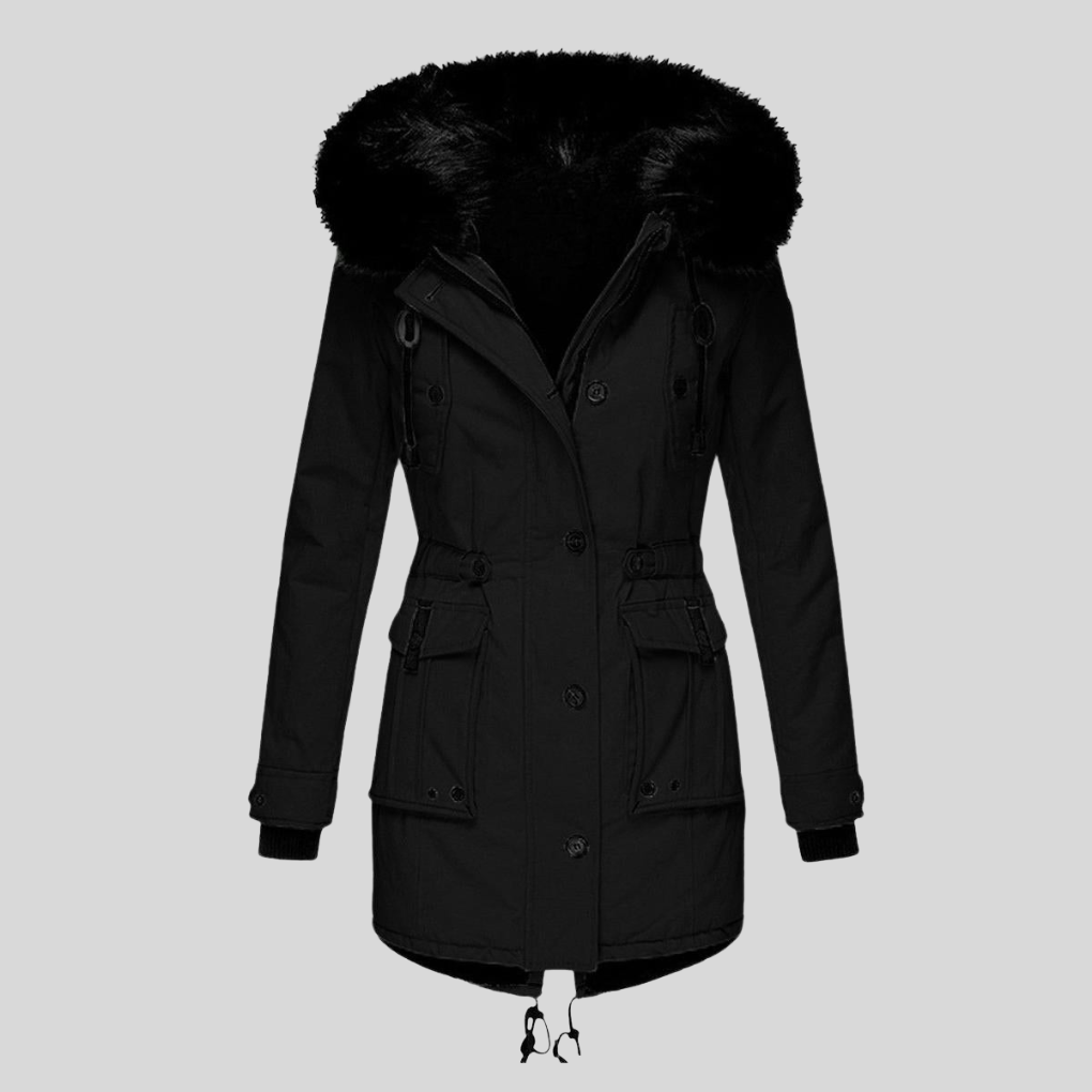 Cappotto Invernale da Donna con Cappuccio – Strato Funzionale con Tasche