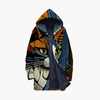 Cardigan Zip con Cappuccio Unisex con Design Stampa Gatto