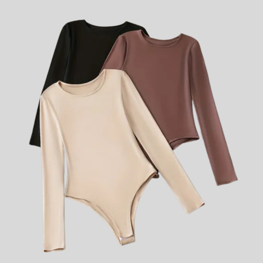 3-Pack Body Donna Maglia Lunga