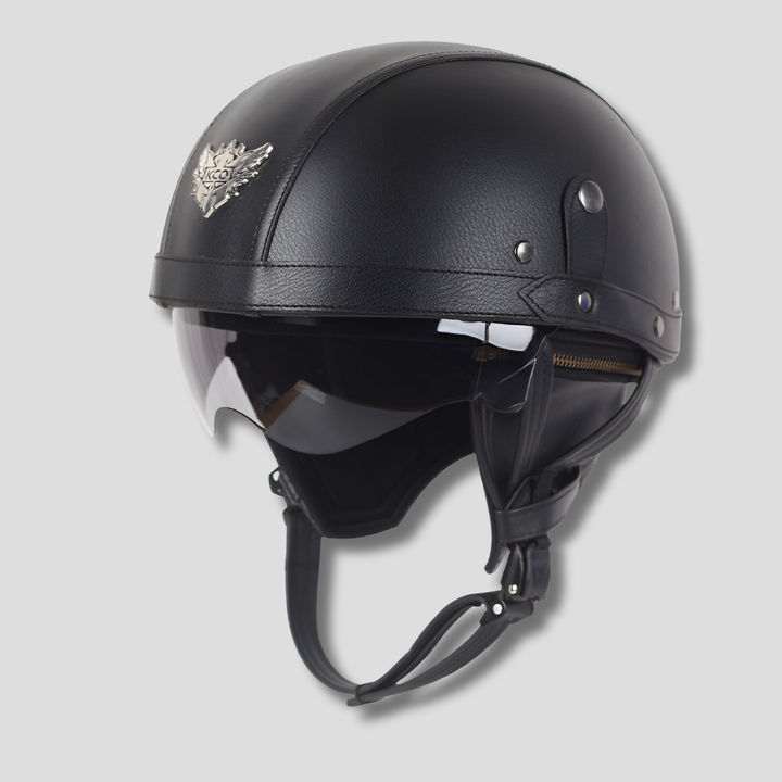Casco Vintage per Motocicletta con Visiera Retrattile