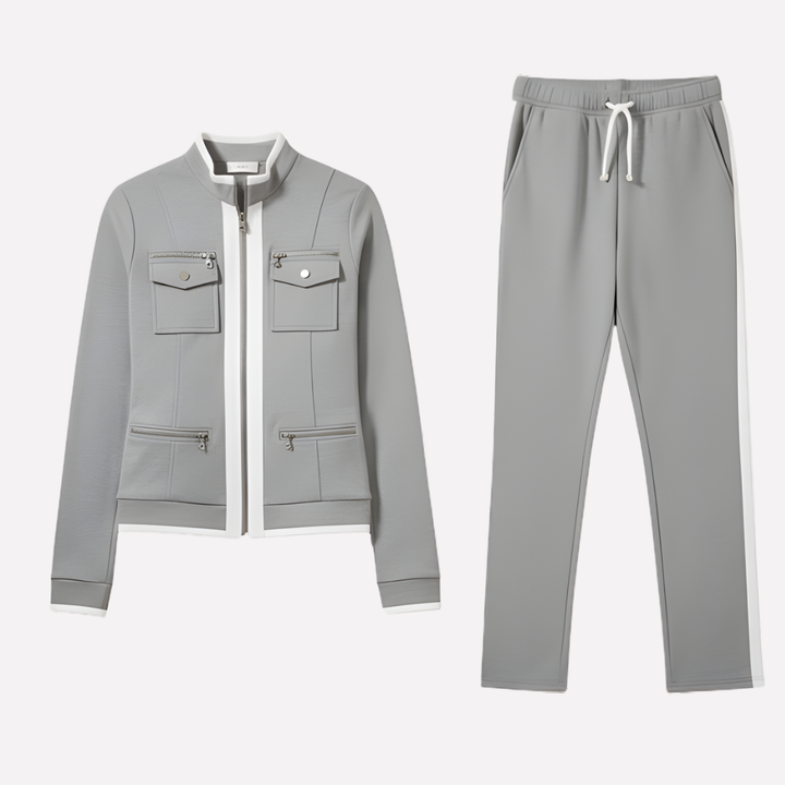 Set Giacca e Pantaloni da Donna – Stile con Trim a Contrasto