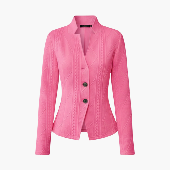 Blazer da Donna con Collo a Revers e Chiusura a Bottone