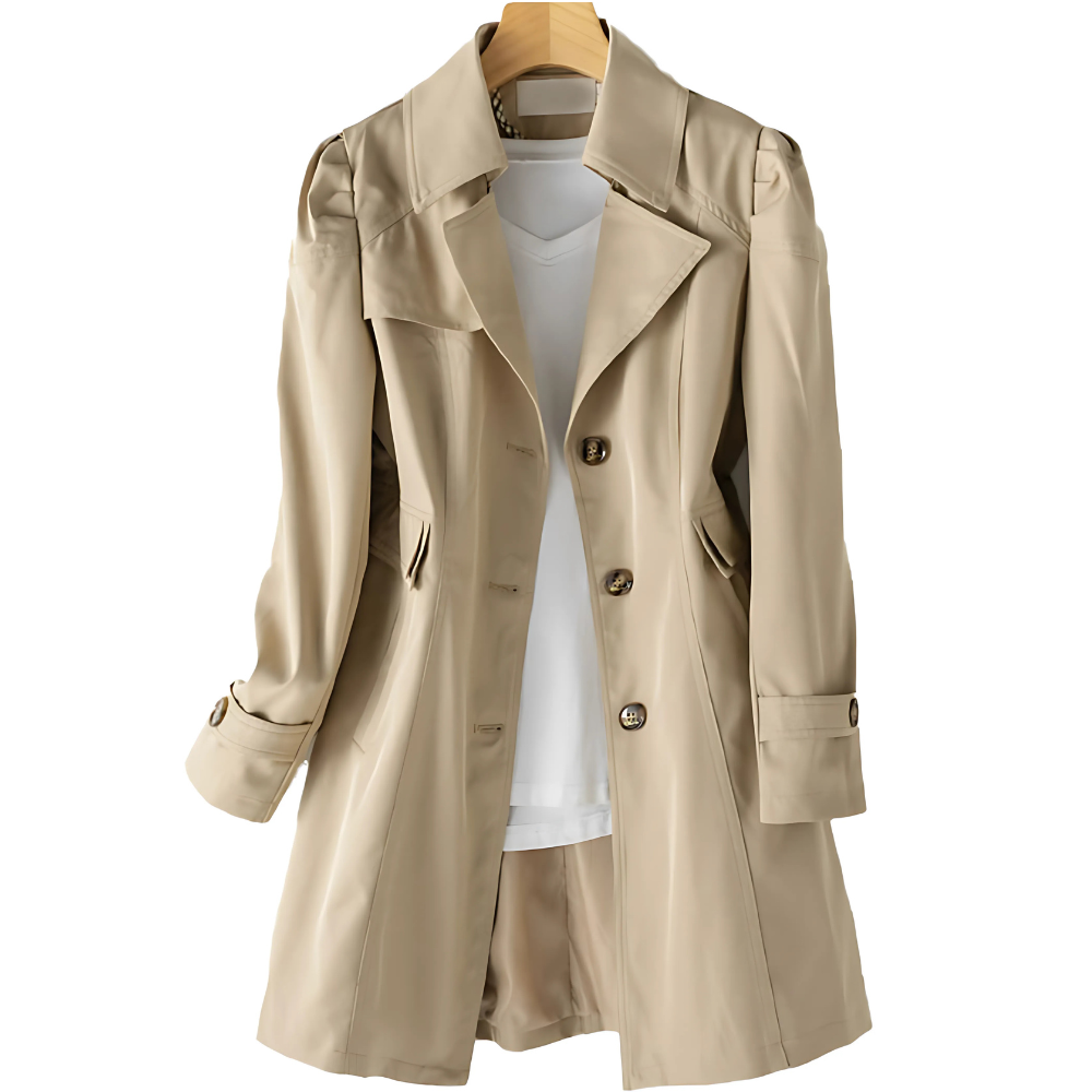 Luciba – Cappotto Trench per Donna per la Mezza Stagione