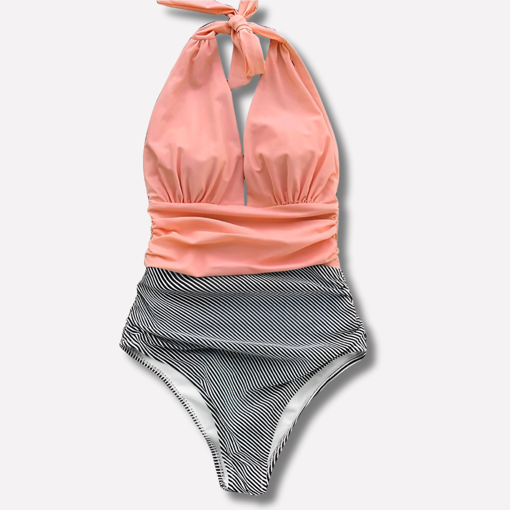 Costume da bagno intero da donna sexy a pieghe per l’estate