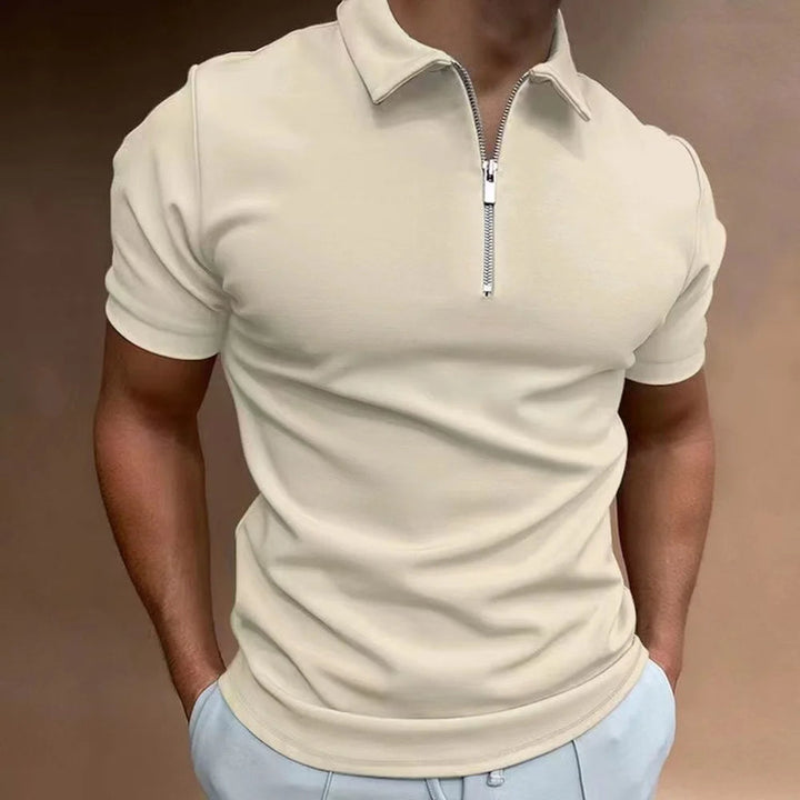 Sofisticazione Moderna - Polo con Collo Zip per Uomini