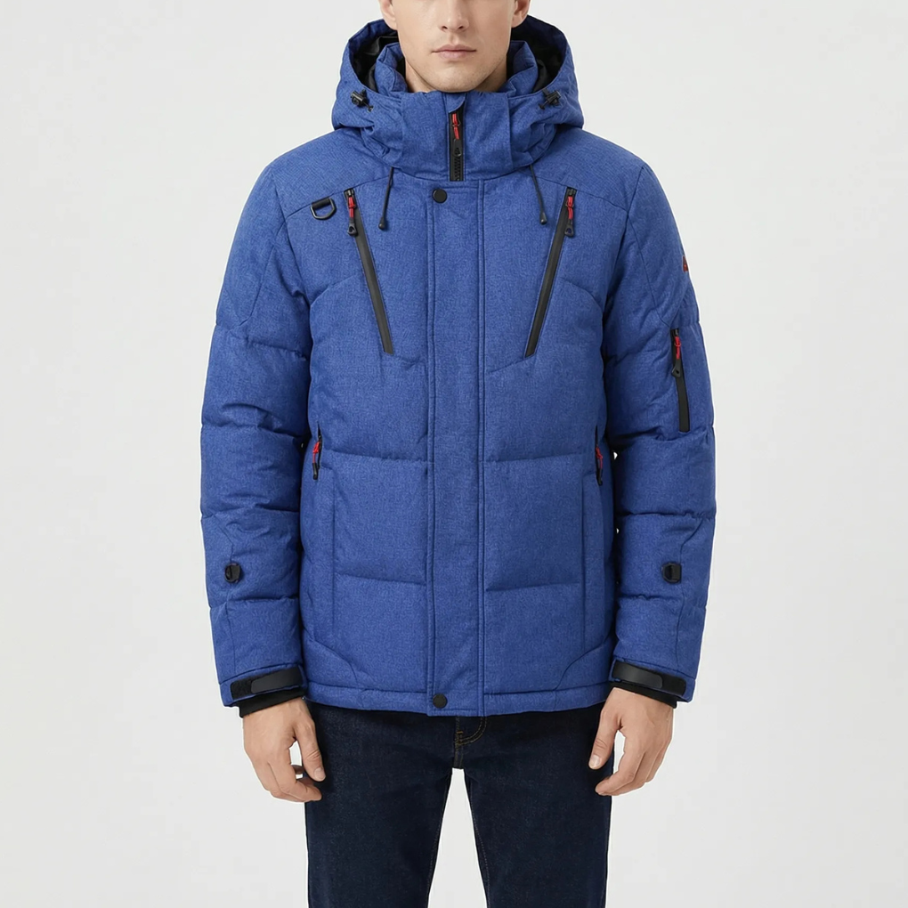 Giacca Down Con Cappuccio Quilted Per Uomo