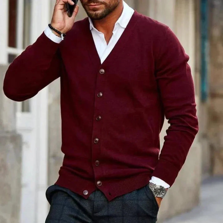 Cardigan in Cotone da Uomo in Stile Casual