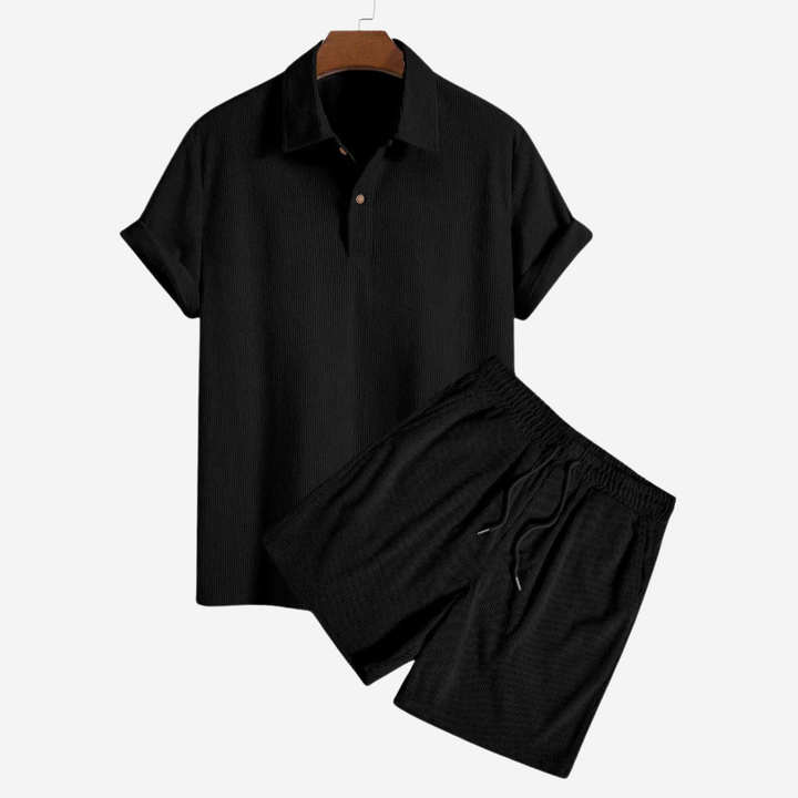 Camicia in Twill a Manica Corta per Uomo
