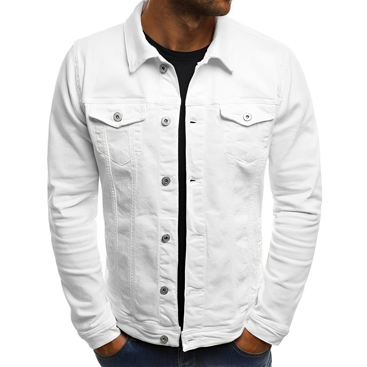 Giacca estiva leggera in denim da uomo