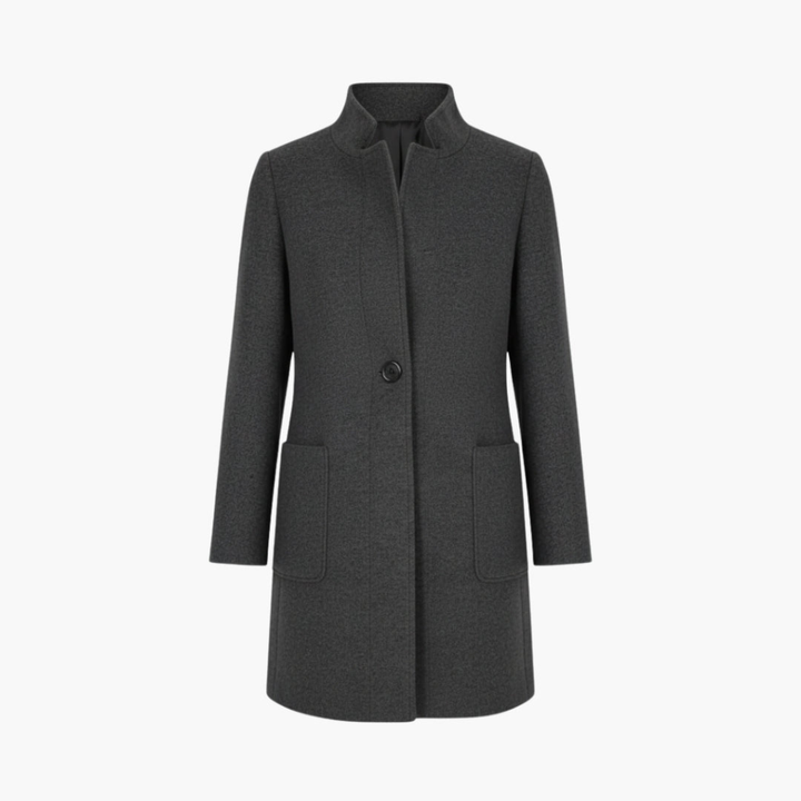 Cappotto da Donna con Collo Alto e Tasche