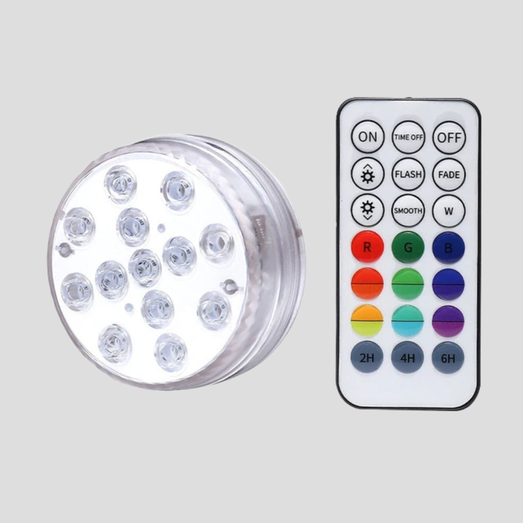 Lucciola LED Colorata Sottomarina per Piscina con Telecomando RF