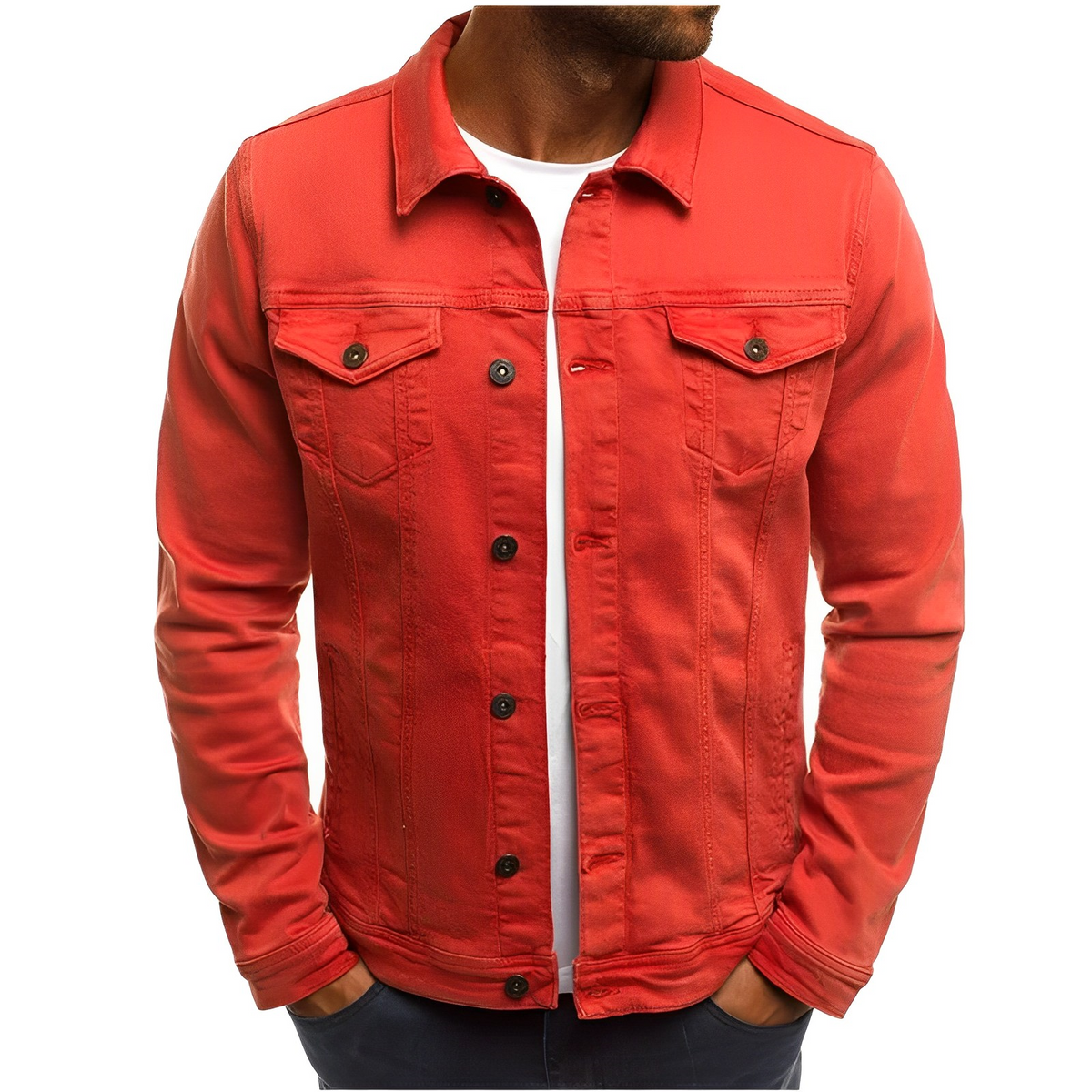 Giacca estiva leggera in denim da uomo