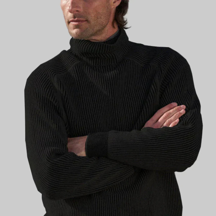 Maglione Collo Alto Uomo Elegante Unito