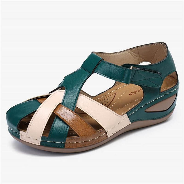 Sandali da donna in pelle con supporto plantare per il massimo comfort