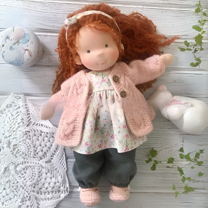 Bambola Cuddly Waldorf Fatta a Mano