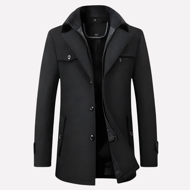 Cappotto da Uomo con Collo Scolpito
