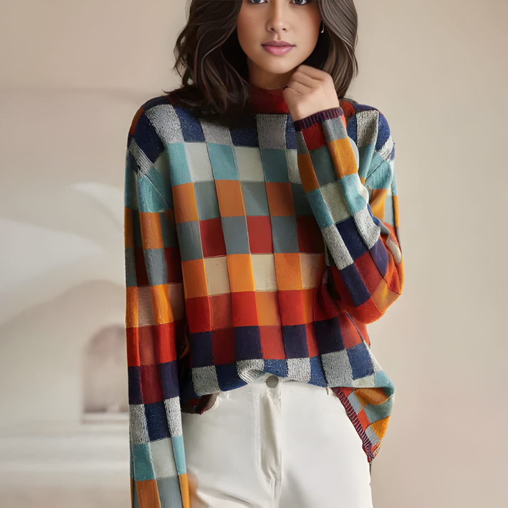 Maglione a collo alto da donna
