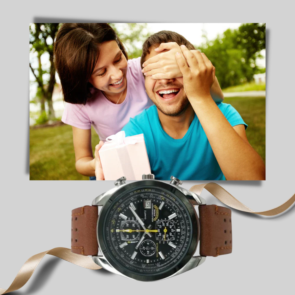 Orologio al Quarzo da Uomo – Stile Sleek con Design Pronto per l'Acqua