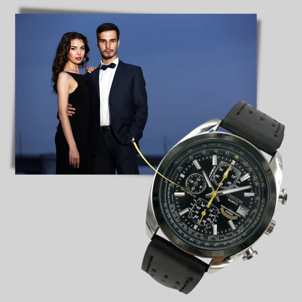 Orologio al Quarzo da Uomo – Stile Sleek con Design Pronto per l'Acqua