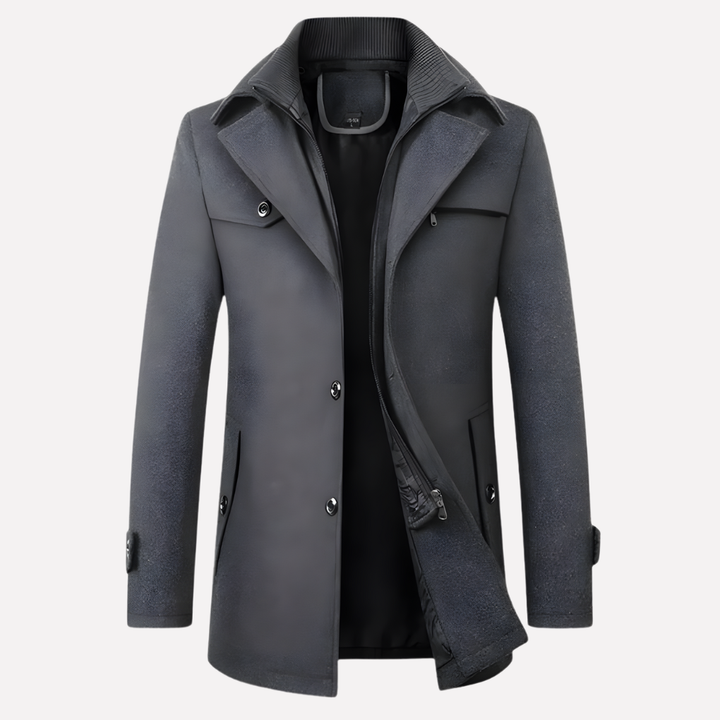Cappotto da Uomo con Collo Scolpito
