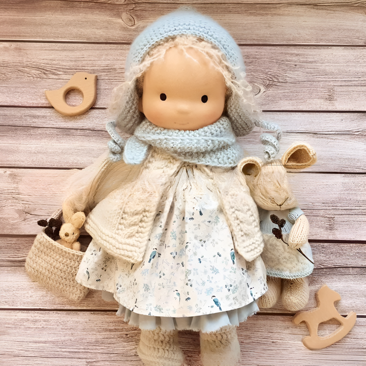 Bambola Cuddly Waldorf Fatta a Mano