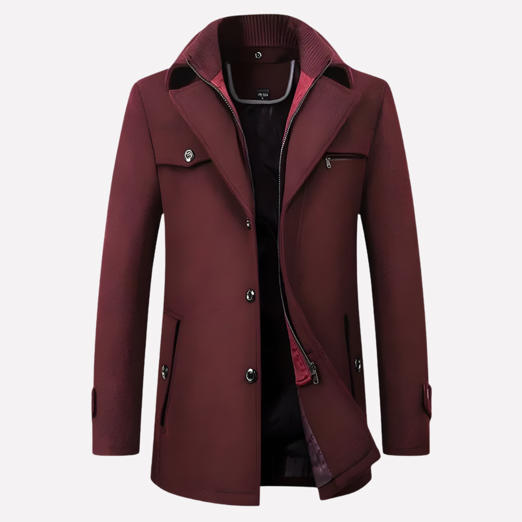 Cappotto da Uomo con Collo Scolpito