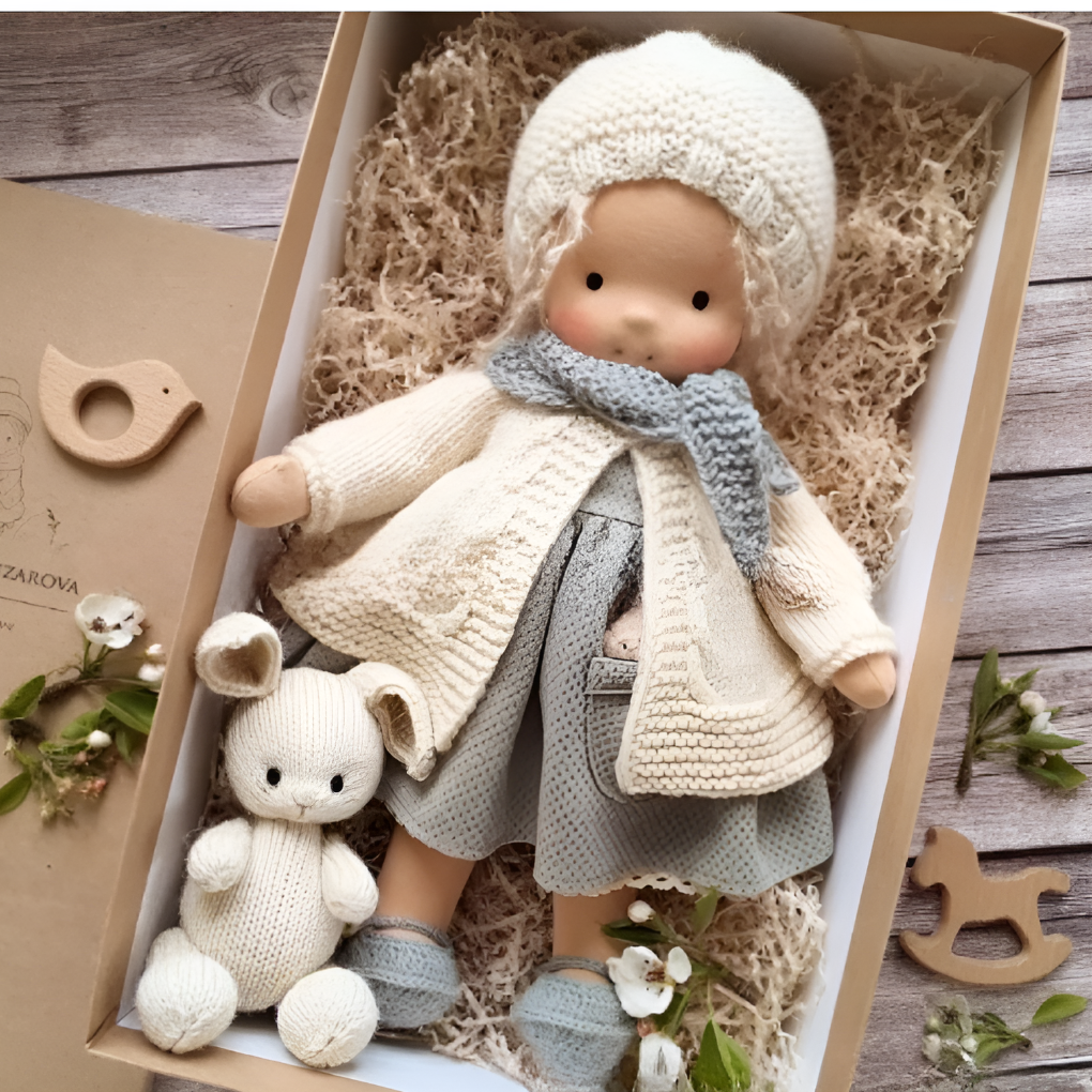 Bambola Cuddly Waldorf Fatta a Mano