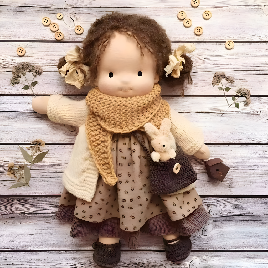 Bambola Cuddly Waldorf Fatta a Mano