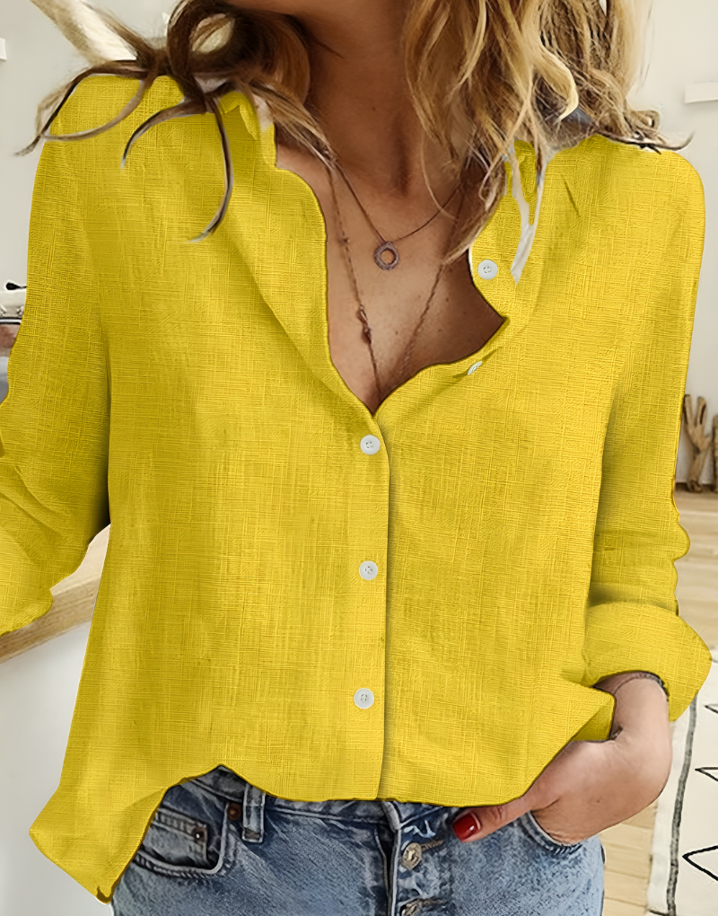 Camicia leggera da donna con bottoni