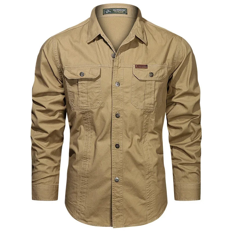 Camicia Uomo Utility Pocket Button-Up