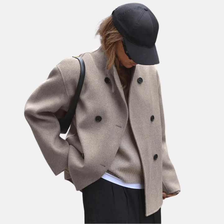 Cappotto vintage effetto lana da donna