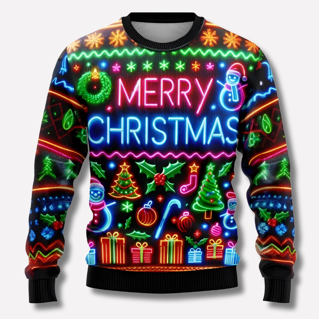 Maglione natalizio neon unisex