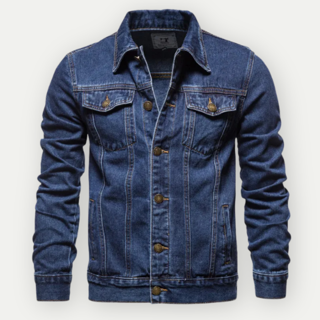 Giacca Trucker Denim da Uomo Stile Classico per Uso Quotidiano
